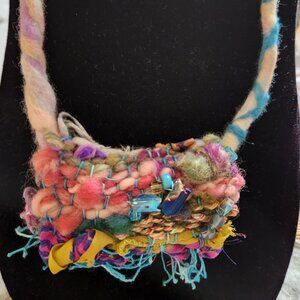 Handmade, new soft and light necklace.26 in long, to slide easy over head.